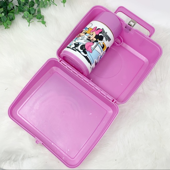 Vintage Minnie & Mickey Mouse Hard Lunch box Set - Picture 5 of 15